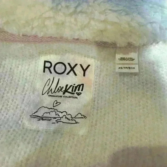 Roxy x Chloe Kim In The Clouds Sherpa Full Zip Fleece Jacket XS - Picture 6 of 6
